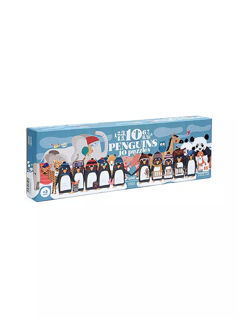 LONDJI Puzzle 10 PINGUINS 55 Teile  bunt