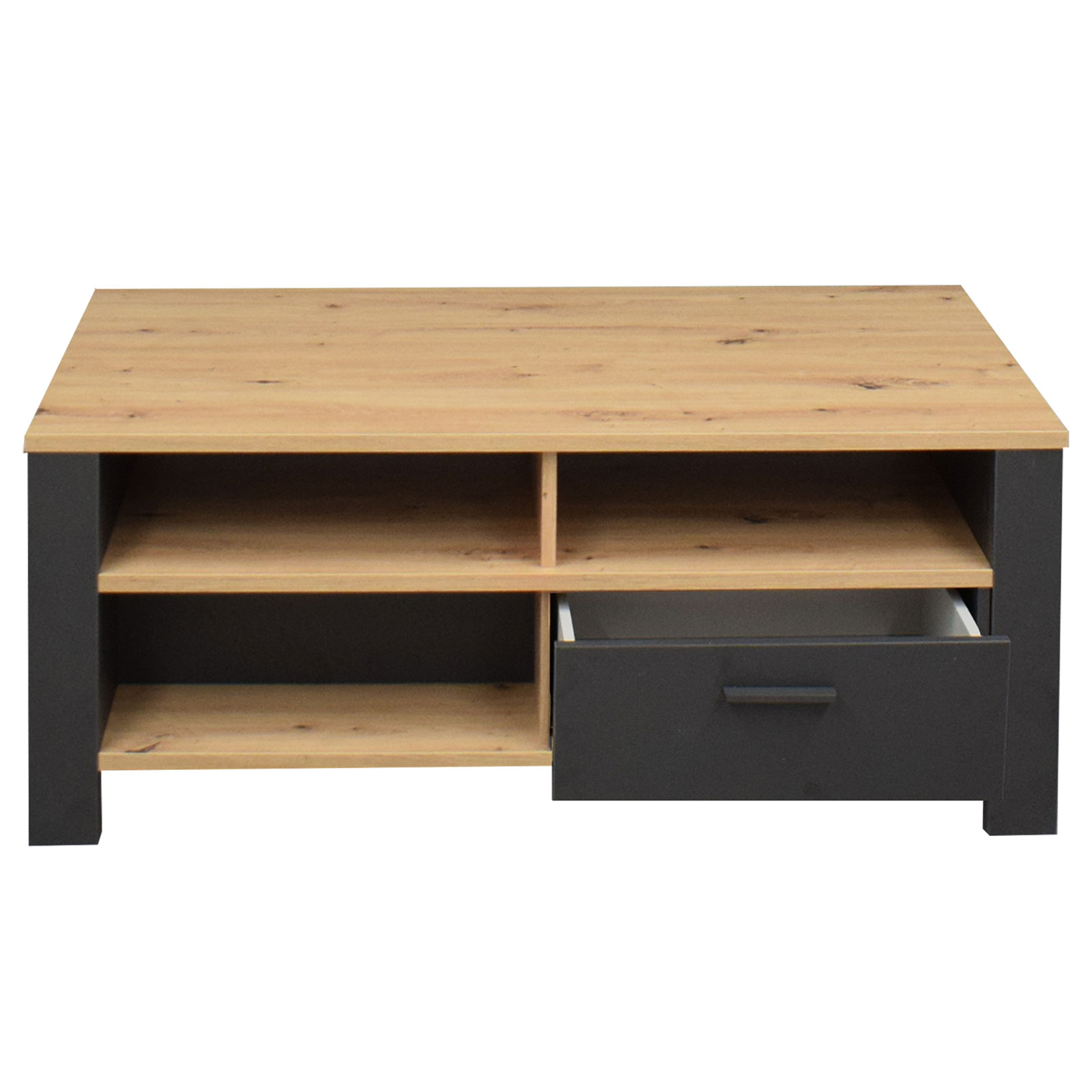 Couchtisch - anthrazit matt lack - Asteiche - 111 cm