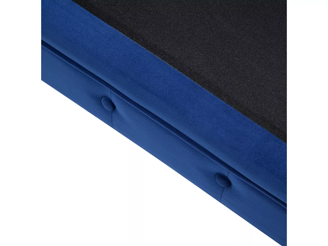 Fauteuil CHESTERFIELD Velours Bleu marine