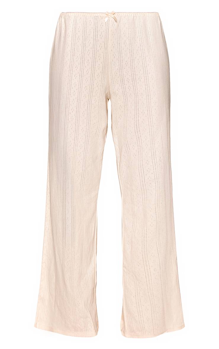 Crème Pantalon De Pyjama Pointelle Beurre