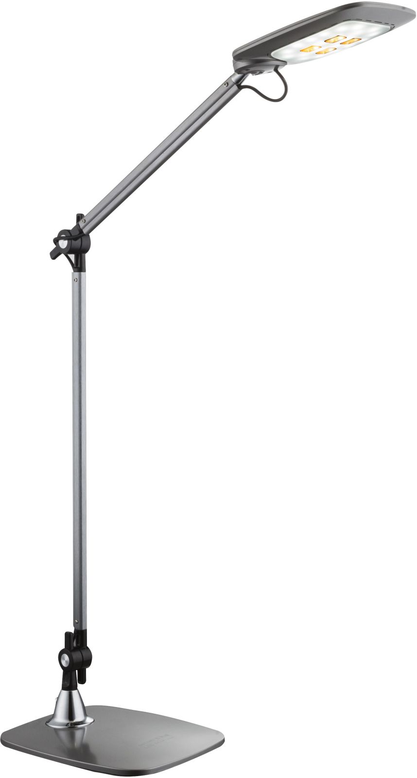 LED-Tischleuchte - silbergrau-schwarz - Touchdimmer
