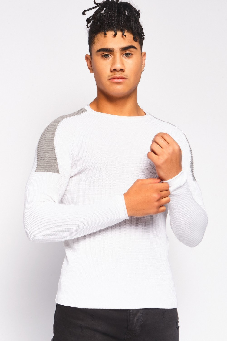 Pull fin bi couleur slim