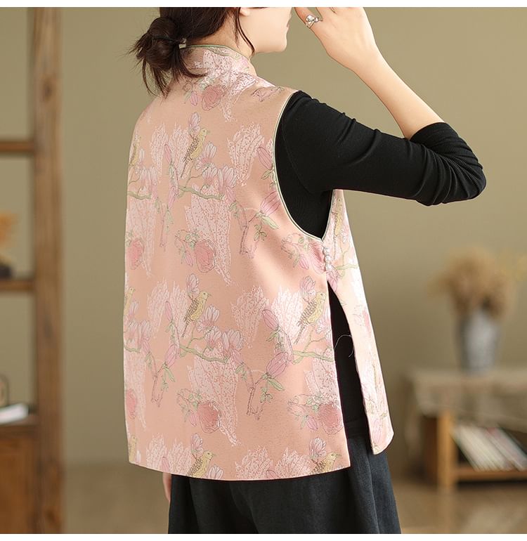 ZIMO - Enkelrijs vest met bloemenmotief
