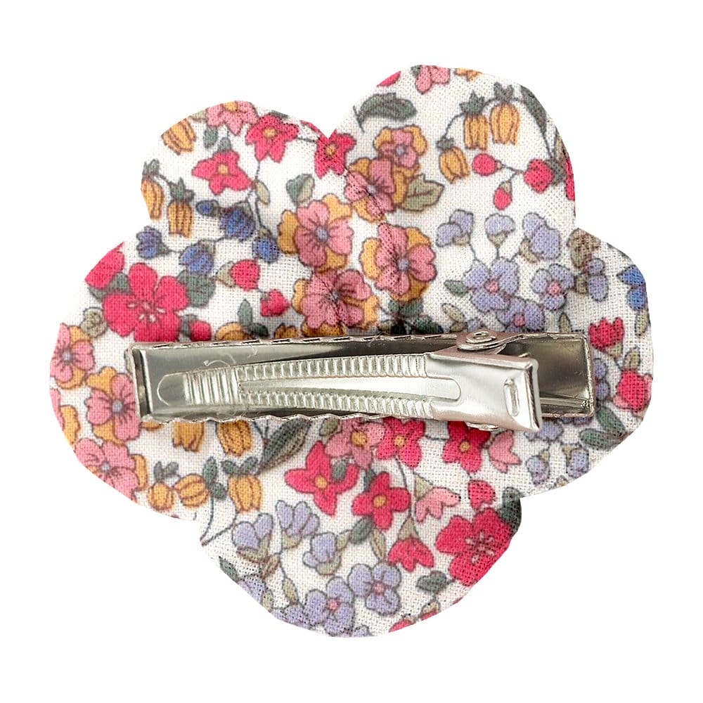 Petite Barrette Pétales De Fleur Porcelaine Rosée