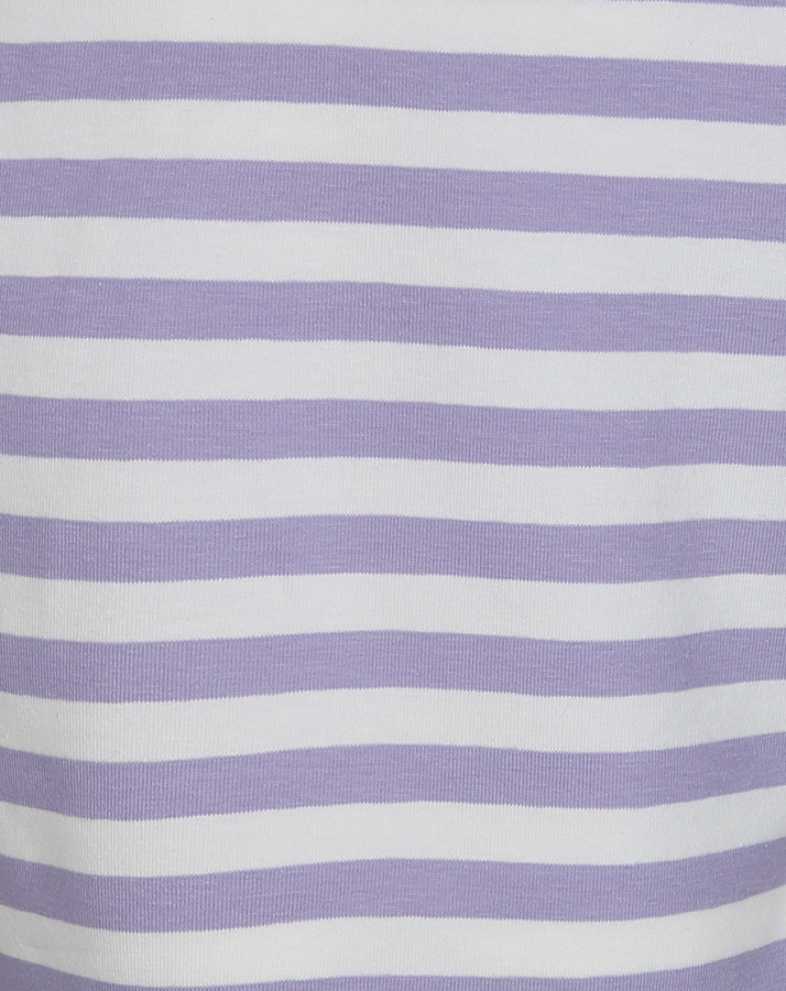 T-Shirt CUTE MERMAID gestreift in lavendel/weiß