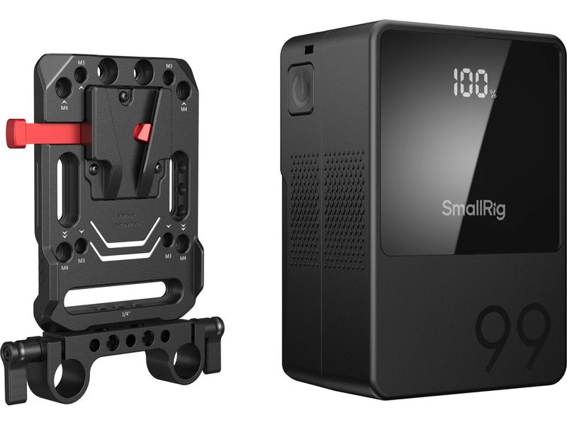 Smallrig Videokamera-Akku VB99 Mini Kit V-Mount Akkuplatte V-Mount-Akku mit Akkuplatte mit doppelter 15-mm-Stangenklemme