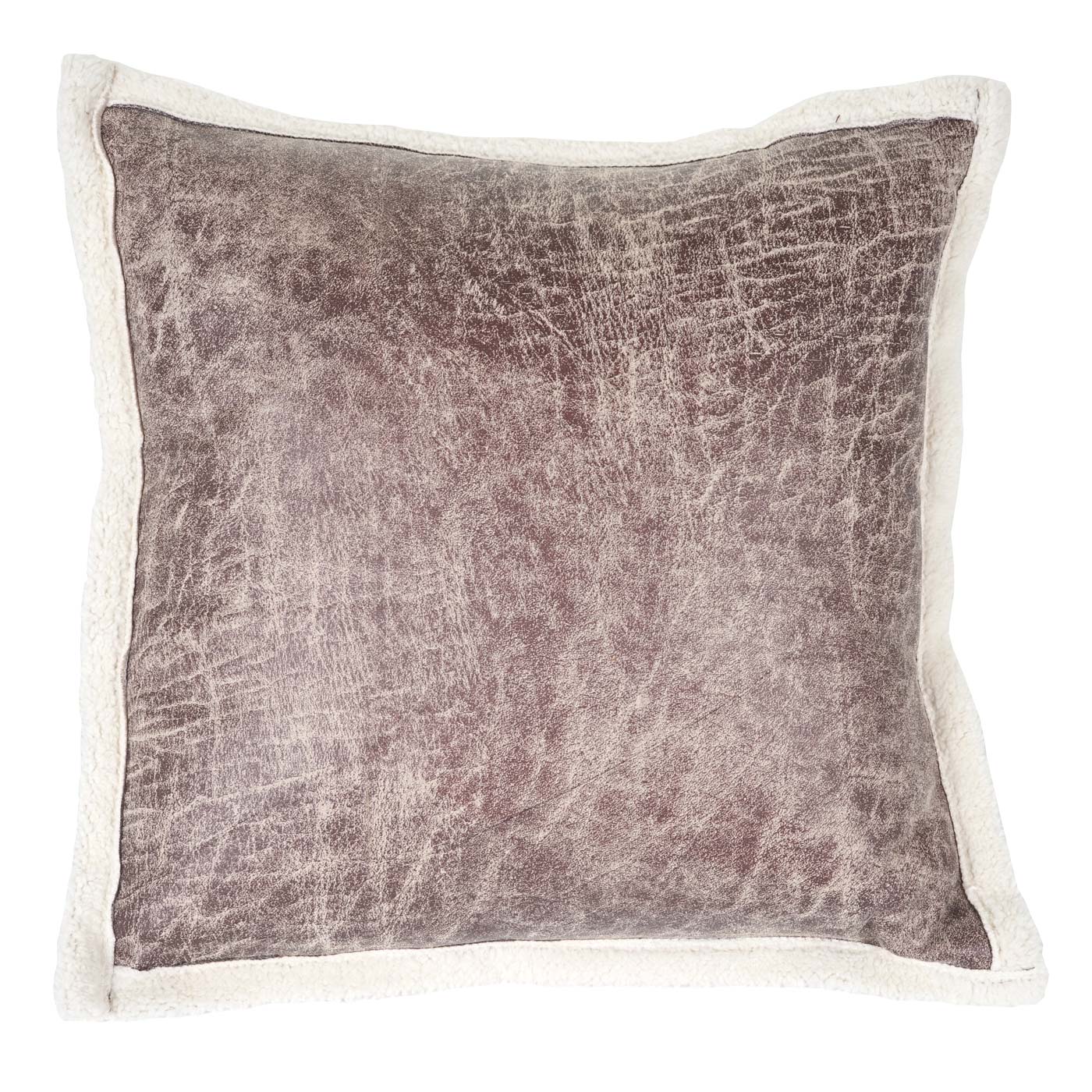 Zierkissen Wildlederimitat, Sofakissen Deko-Kissen mit Füllung, braun Fellimitat 45x45cm