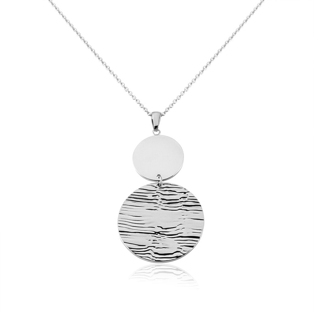 Collier Sautoir Acier Blanc Stellaire