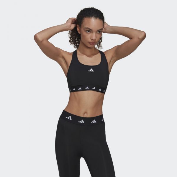 adidas Soutien de Sustentação Intermédia Techfit Powerreact Black XS A-C - HN7273-XS A-C