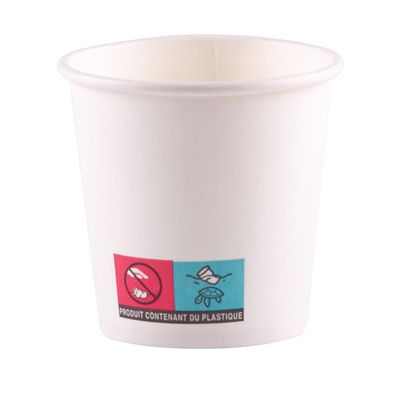 ISAP - 50 Gobelets carton kraft - Taille 6.2 cm - hauteur 6 cm - 12 cl - jetable