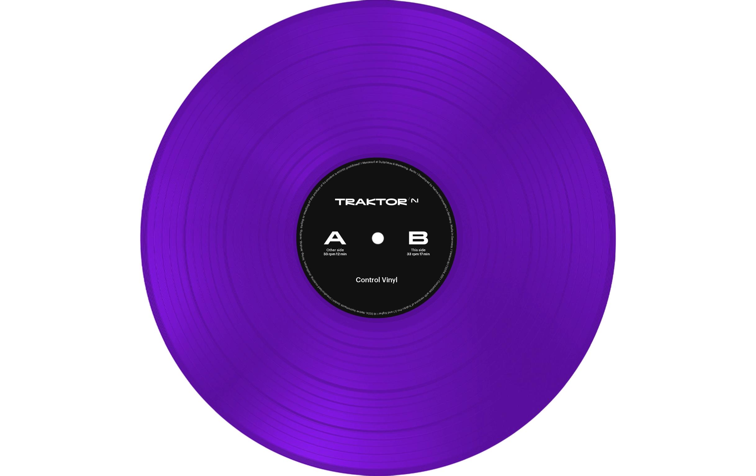 Digital Vinyl System Traktor Control VinylTimecode-Vinyl, lila