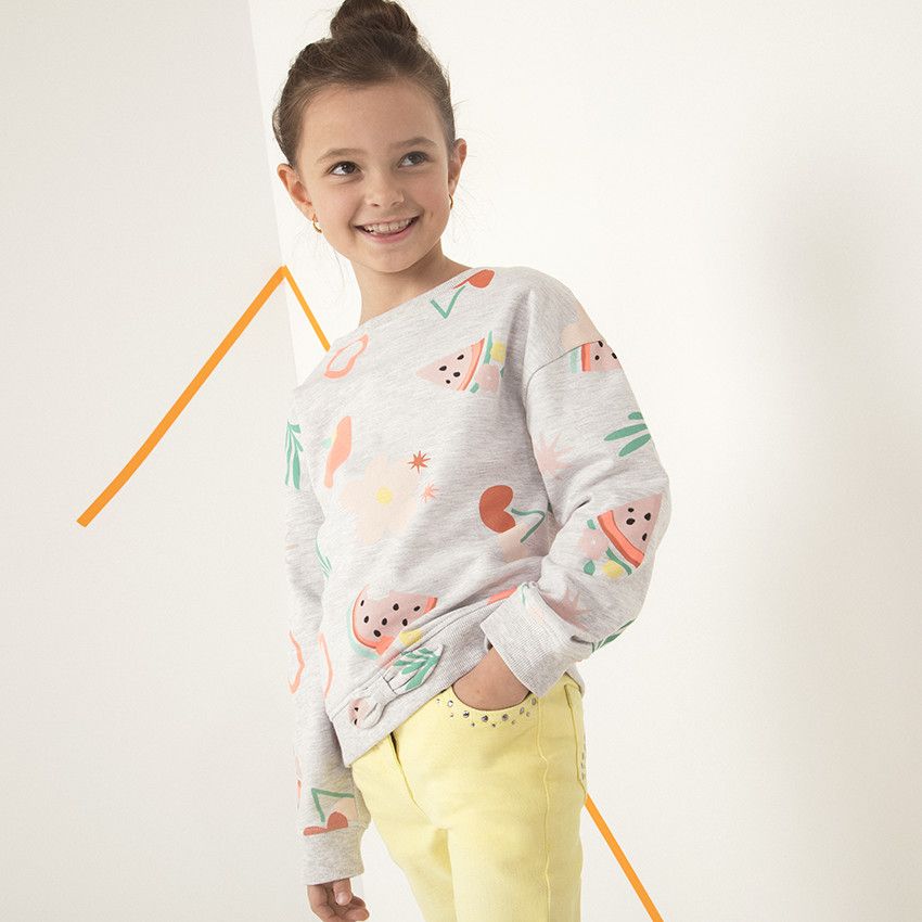 Jean skinny à studs pour enfant fille - Jaune
