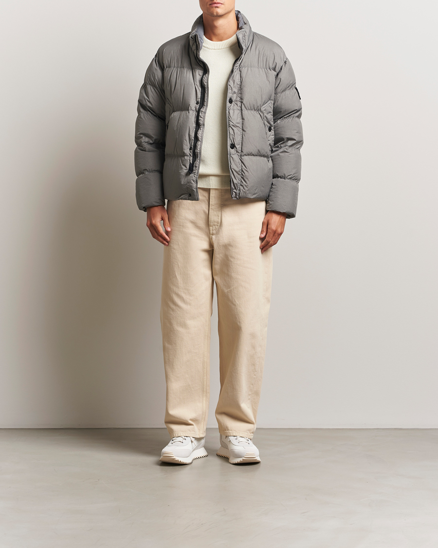 Stone Island Crinkle Reps Down Jacket Cement