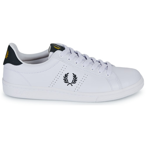 Fred Perry - B721 LEATHER - Blanc / Marine