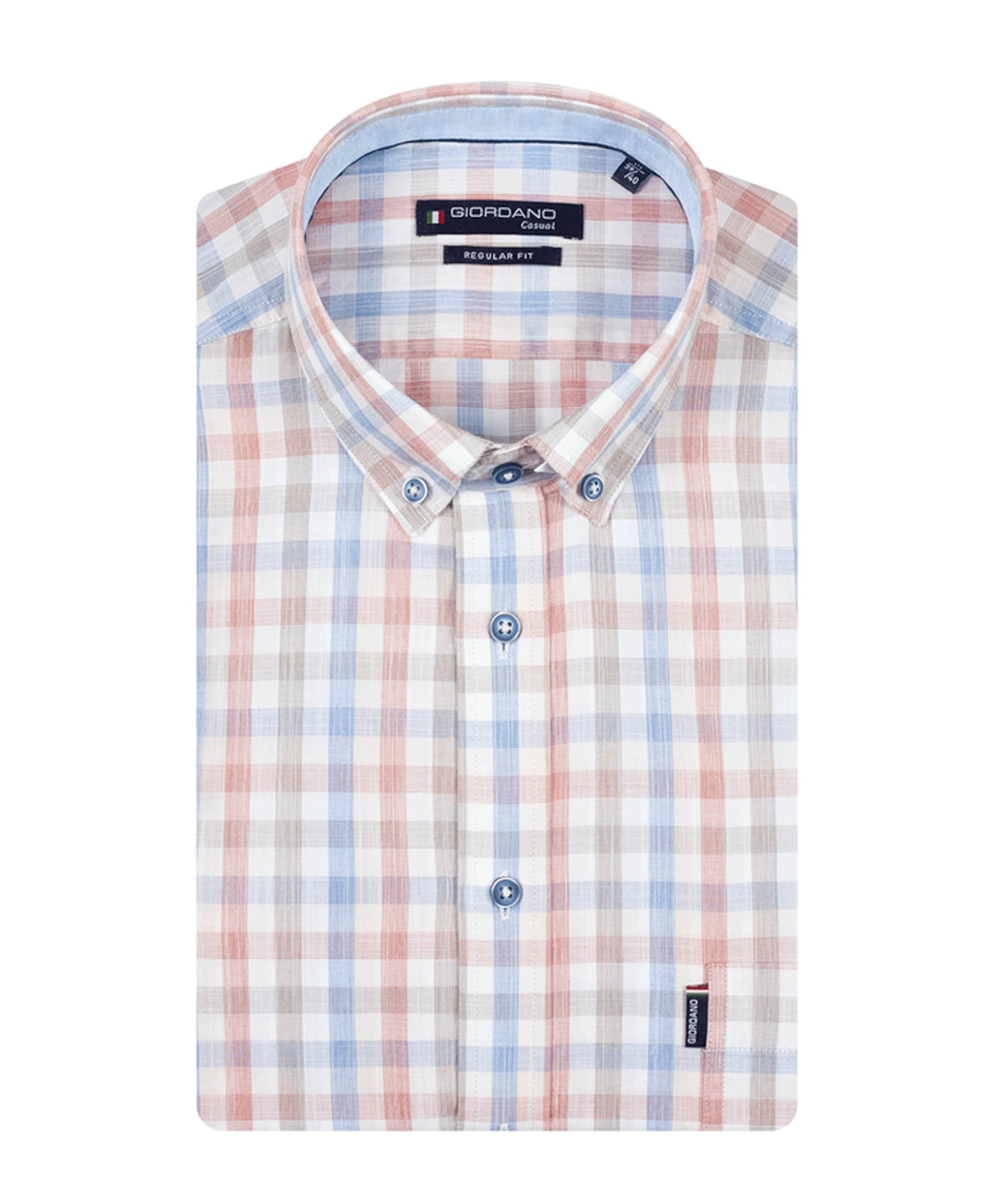 Giordano Heren overhemd korte mouw rood