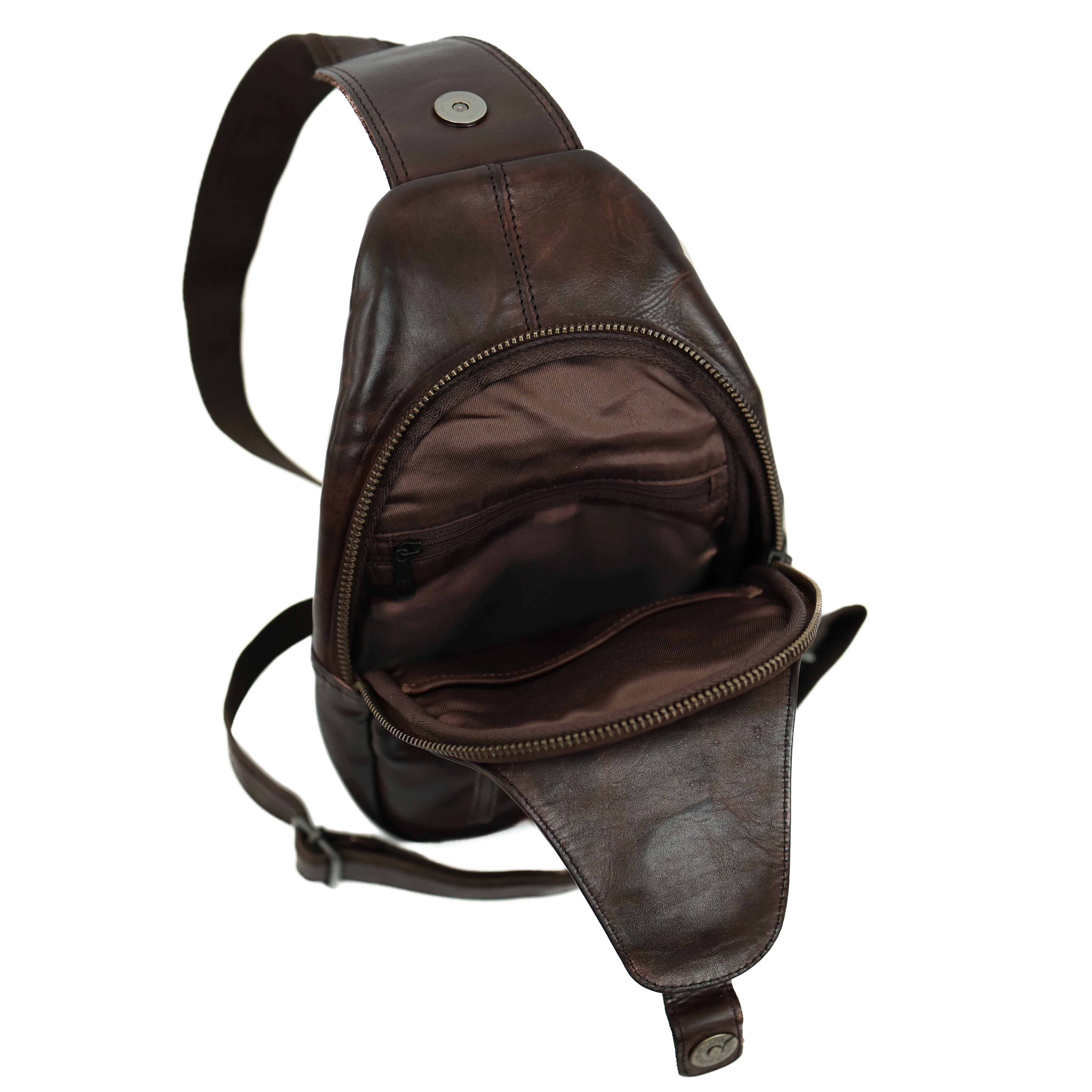 Crossbody tas 'Daley' donkerbruin Donkerbruin