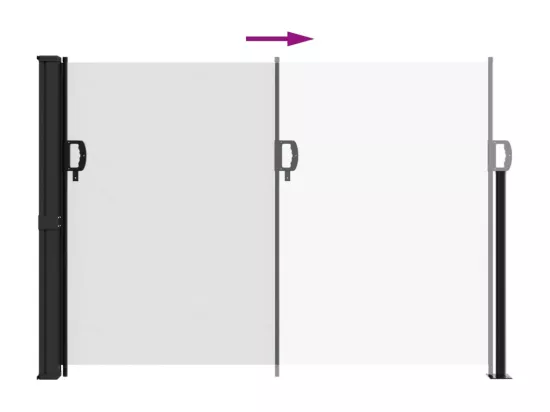 Auvent latéral rétractable blanc 140x500 cm