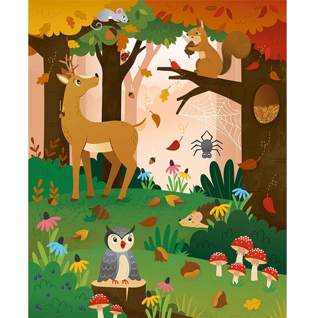 Lantaarn publishers zoek- en leesboek speuren in het bos