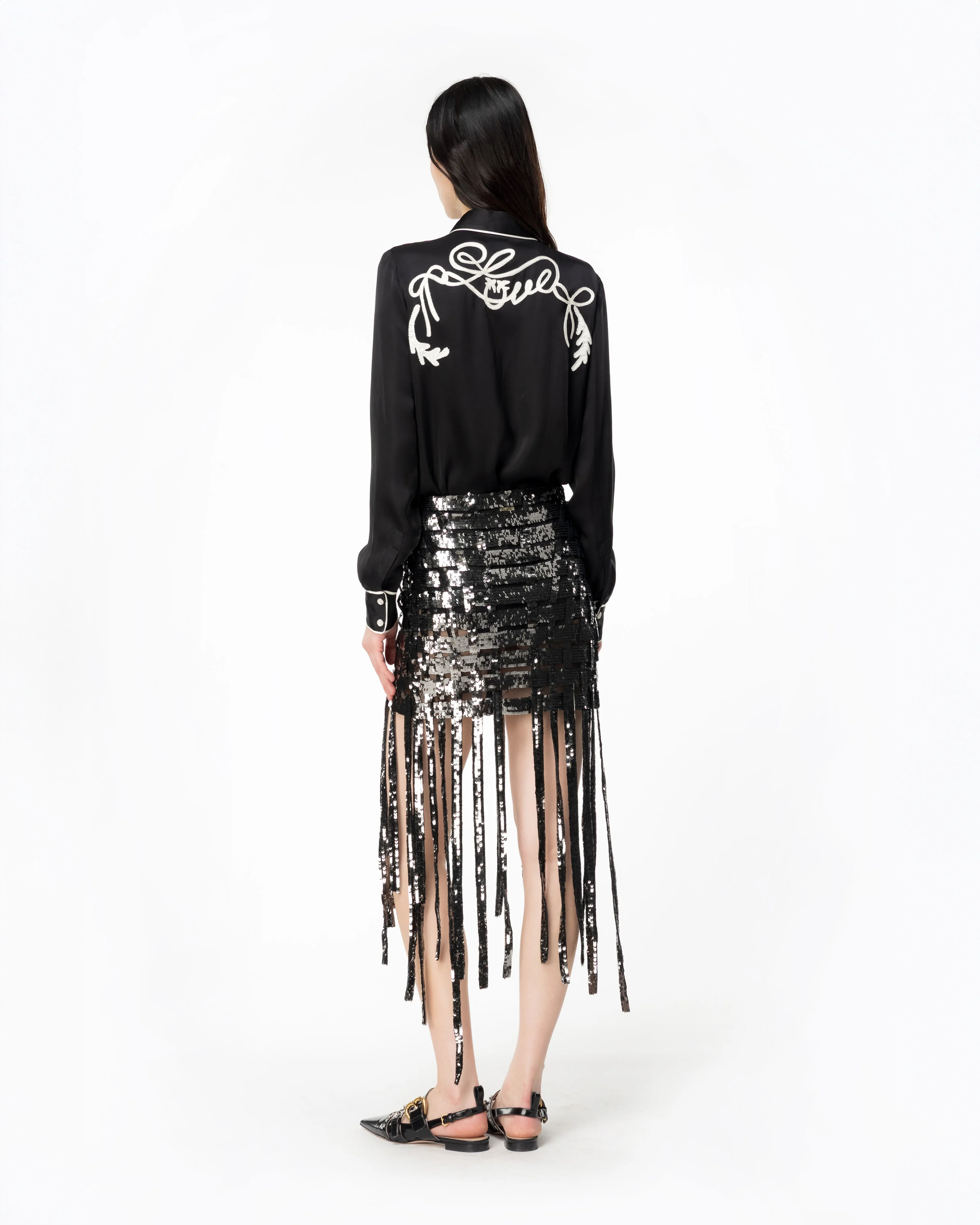 Chemise à broderie style western | Multicolore
