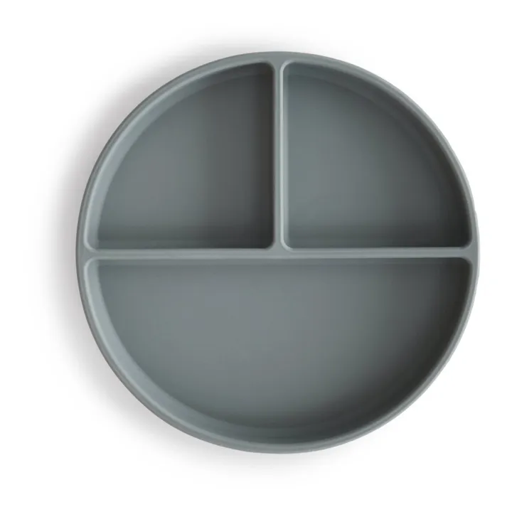 Mushie Assiette en silicone | Gris