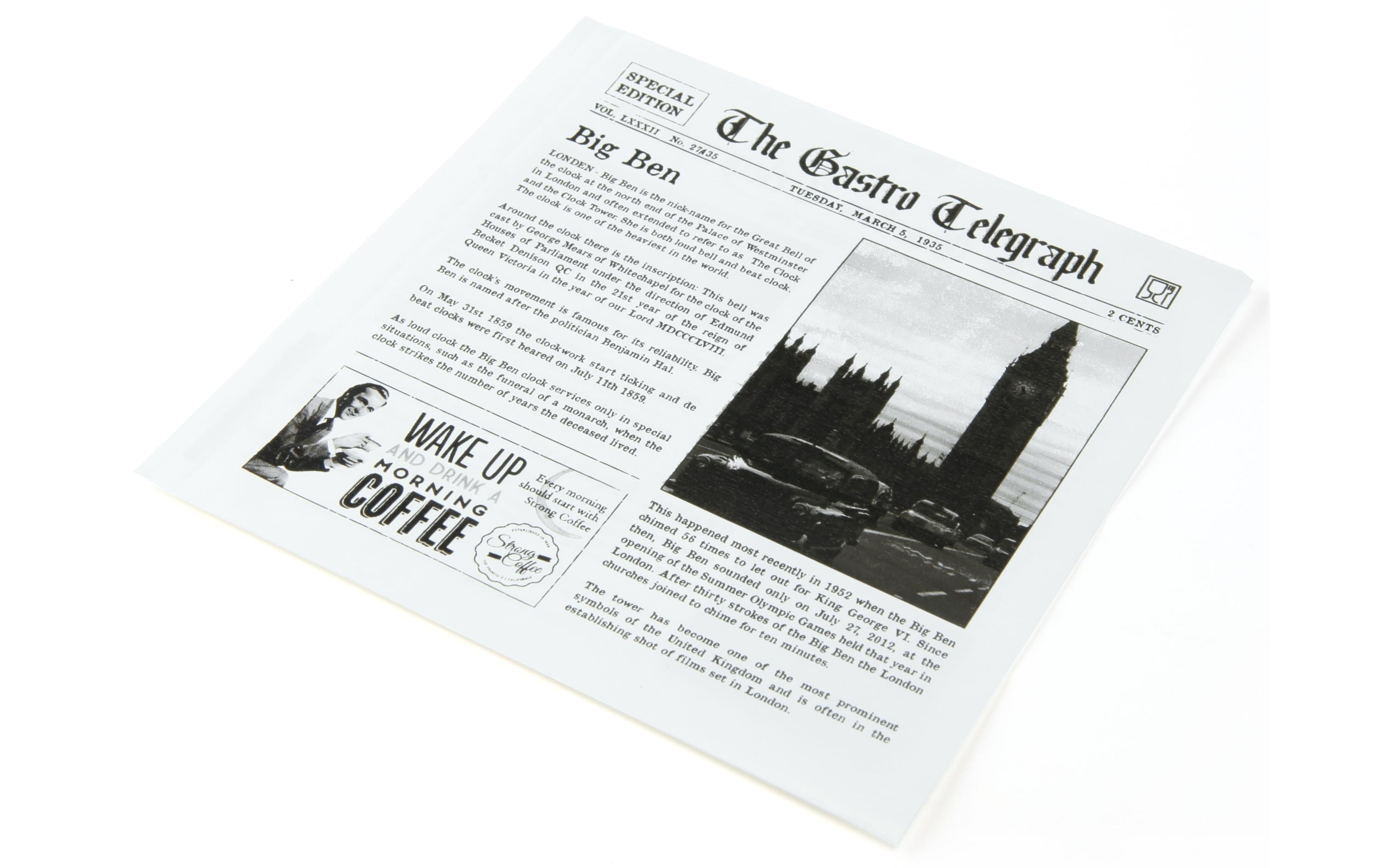 Sandwich-Beutel News Paper 13 cm x 15 cm, 300 StückEinwegpacktüten