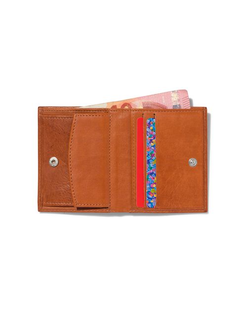 portefeuille en cuir marron avec blocage RFID