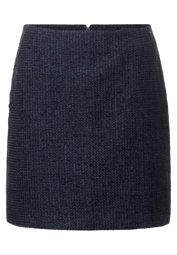Bouclé Minirock - deep blue