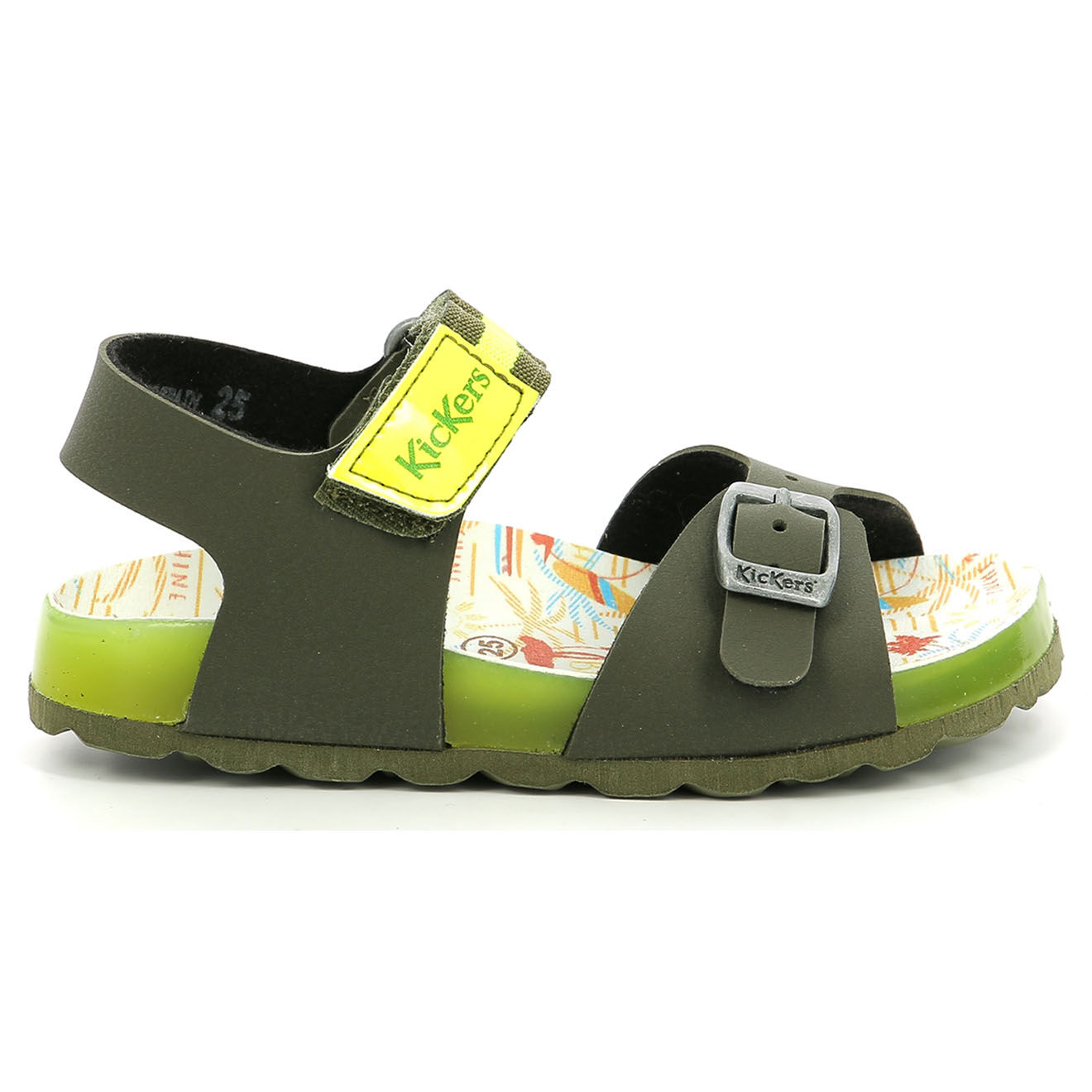 Kickers Sandales Sostreet kaki/jaune/surf