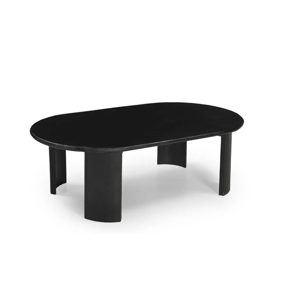 Salontafel Ovaal 120cm - Zwart Mangohout - Maikel