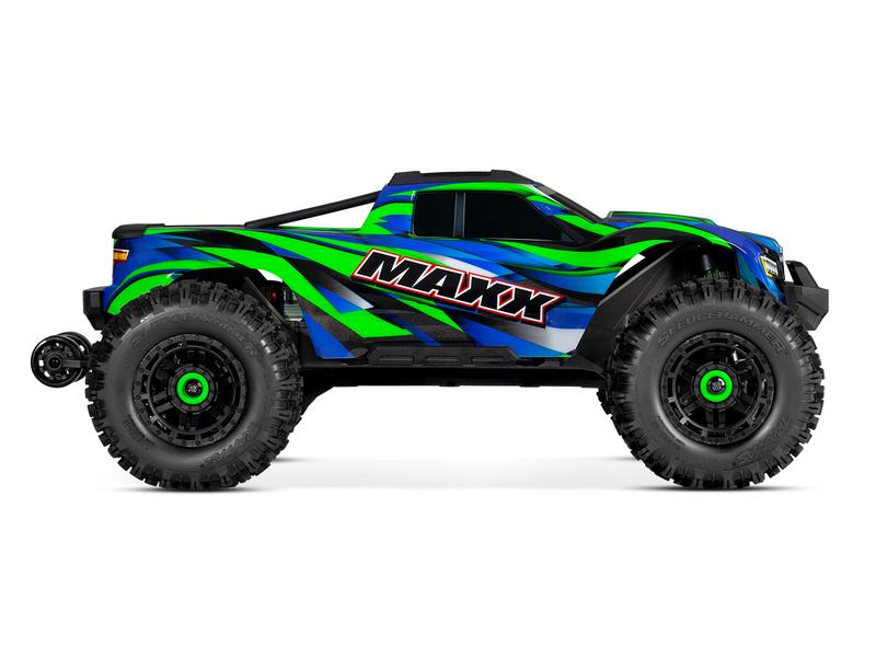 Traxxas Monster Truck WideMaxx Grün ARTR 1:10 Verbreiterte Version des 4WD Brushless Truck «Maxx»