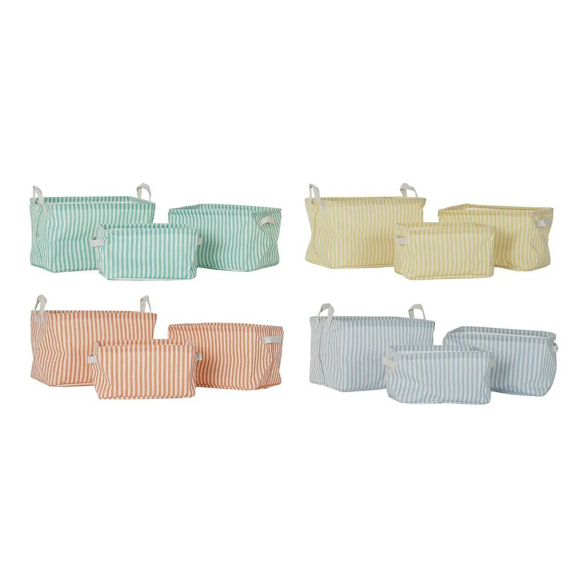 Set Basket DKD Home Decor Polyester/Coton
