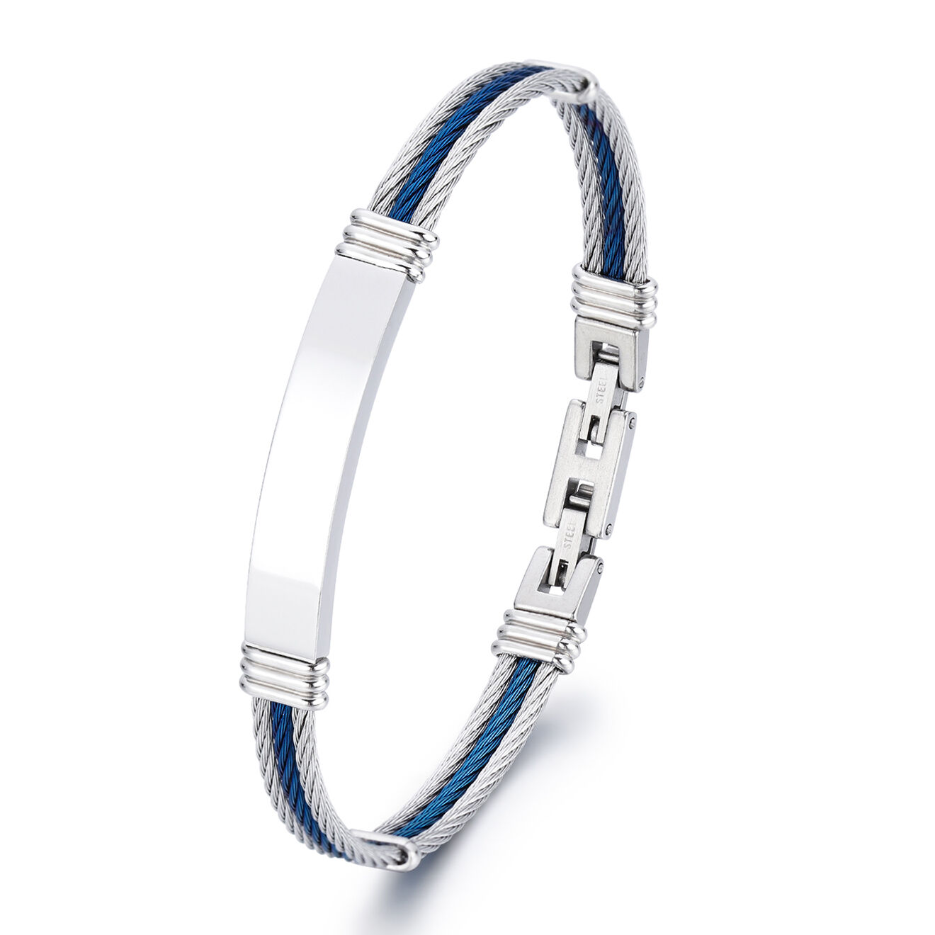 Jacobson Bracelet Plaque en Acier