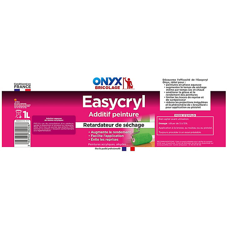 Additif pour peinture Easycryl Onyx bricolage 1L
