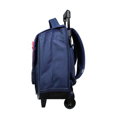 Cartable à roulettes Lililou 38 cm - 2 compartiments - rose - Bagtrotter