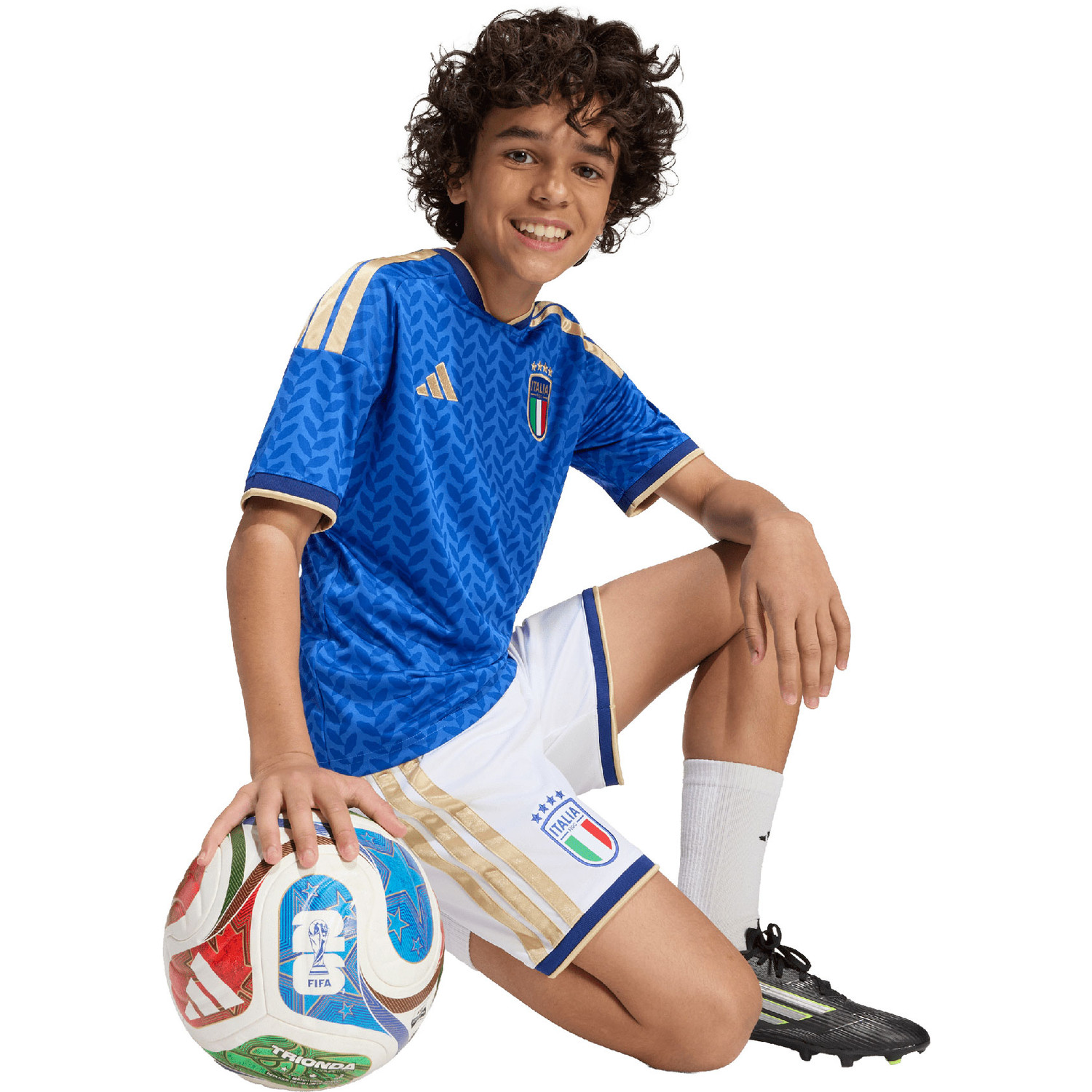 adidas Italië Thuis Short Kids WK 2026