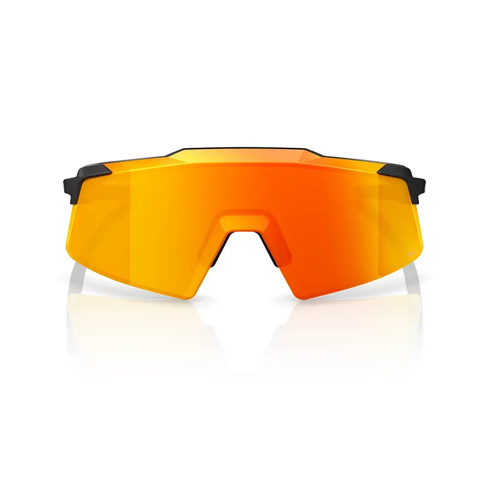 100% Aerocraft Sport Zonnebril Zwart met HiPER Red Multilayer Mirror Lens