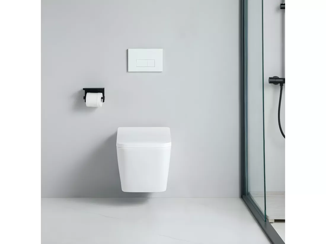 Cuvette WC suspendu CALETO - sans bride et avec frein de chute
