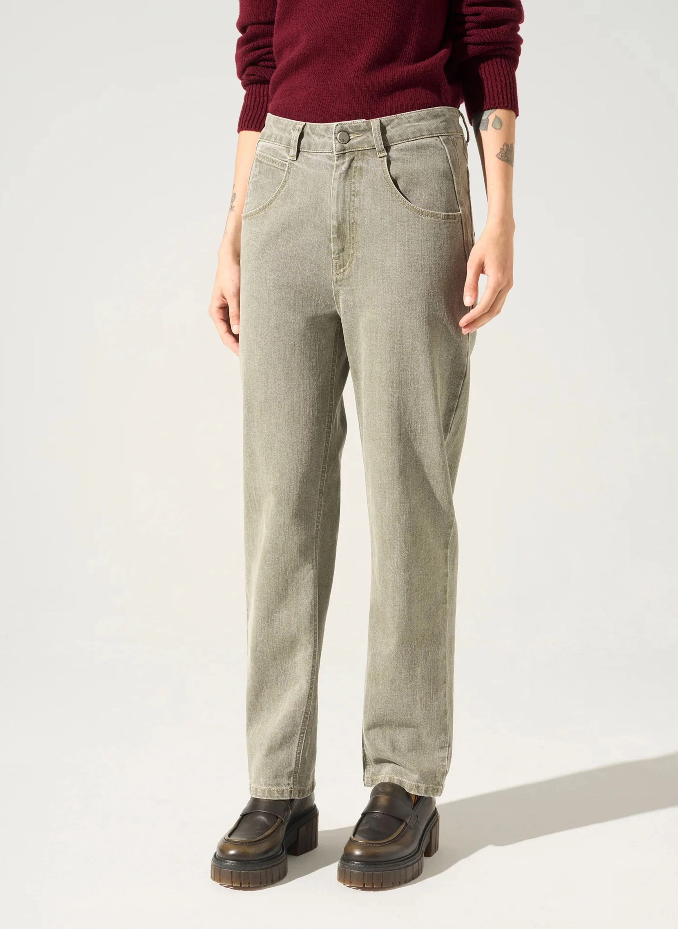 INDIA - Jean droit| Vert