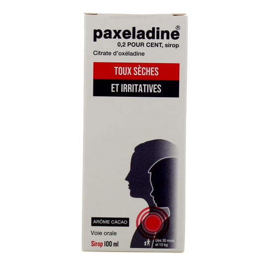 Paxeladine sirop toux sèche irritative - Médicament antitussif
