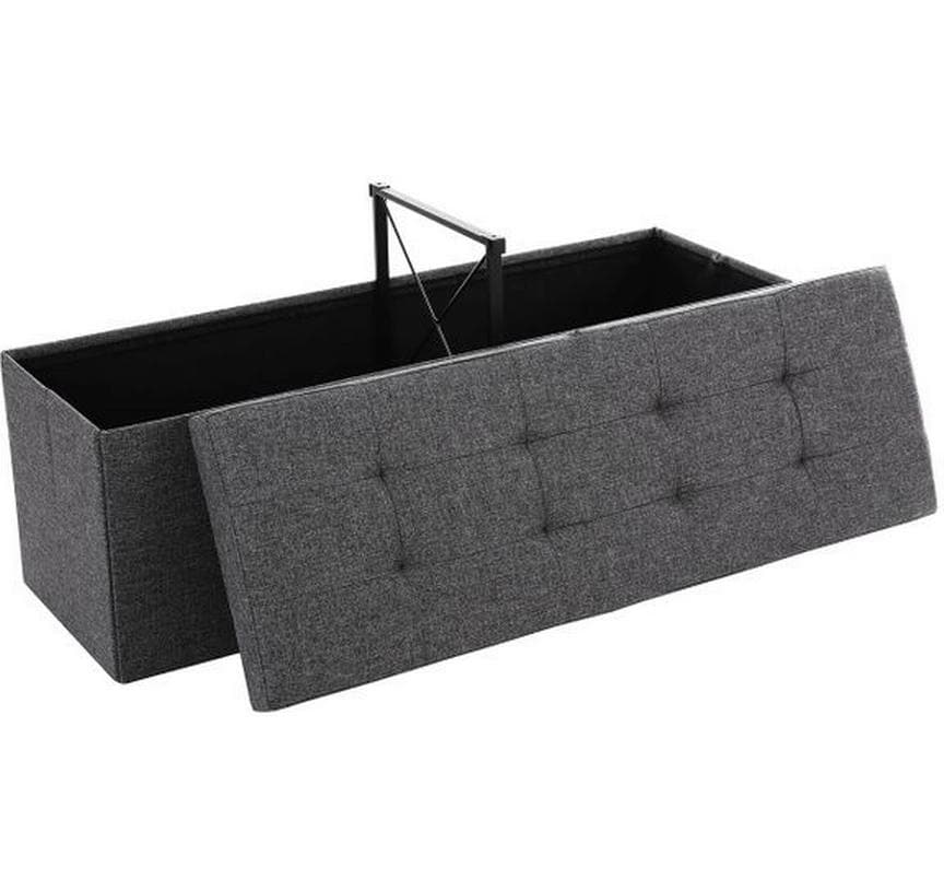 Sitztruhe mit Klappdeckel 110 x 38 x 38 cm, DunkelgrauSitztruhe