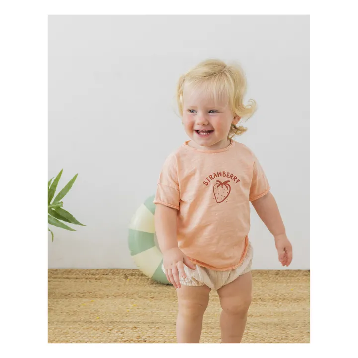 Búho Bloomer Texturé Rayé | Rose pâle