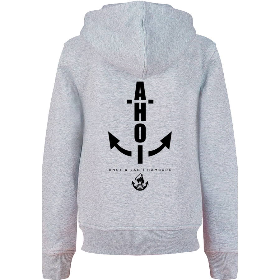 F4NT4STIC Hoodie Ahoi Anker Knut & Jan Hamburg heather grey