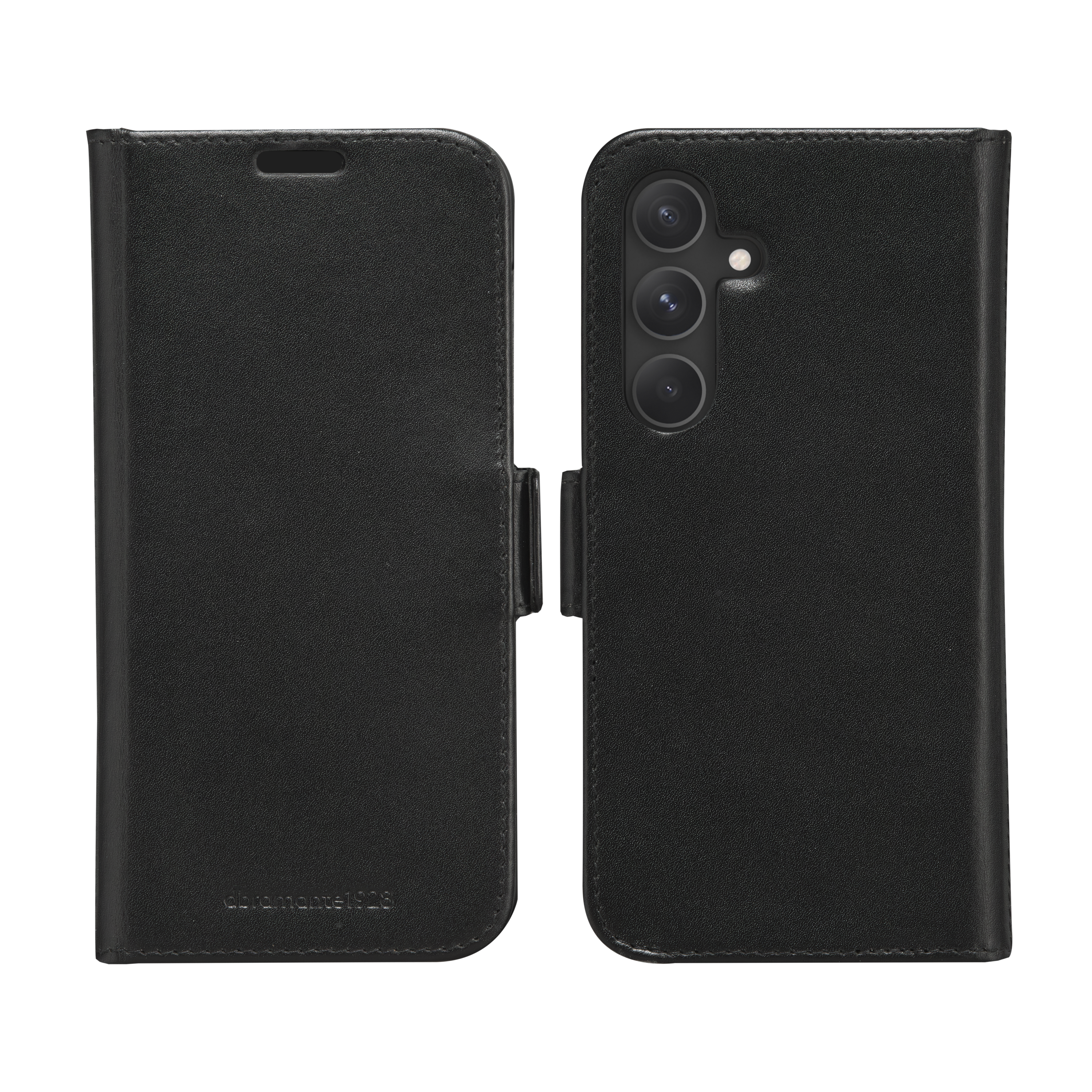 Samsung Galaxy S24 2in1 Wallet Case Echtleder Tasche mit RFID Schutz Lynge (LYSSGTBL6037) - Schwarz