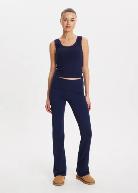 Singlet met kant blauw (BLW.D)