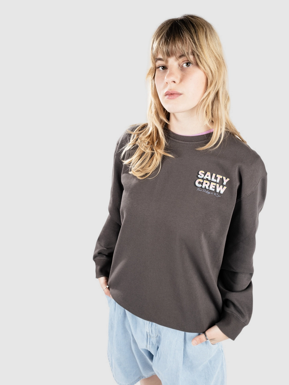 Salty Crew Summertime Premium Sweater faded black
