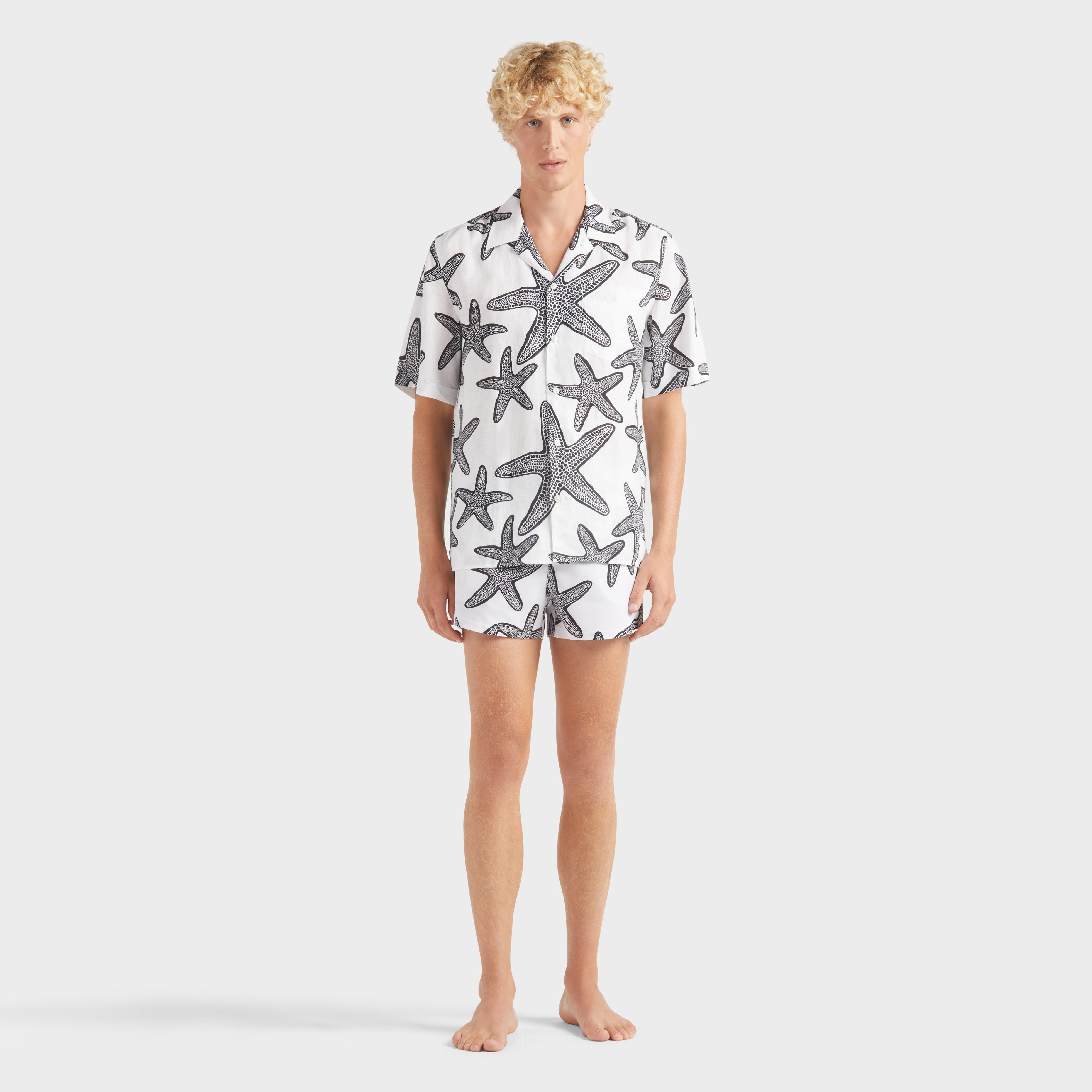 Chemise bowling en lin homme Starlettes