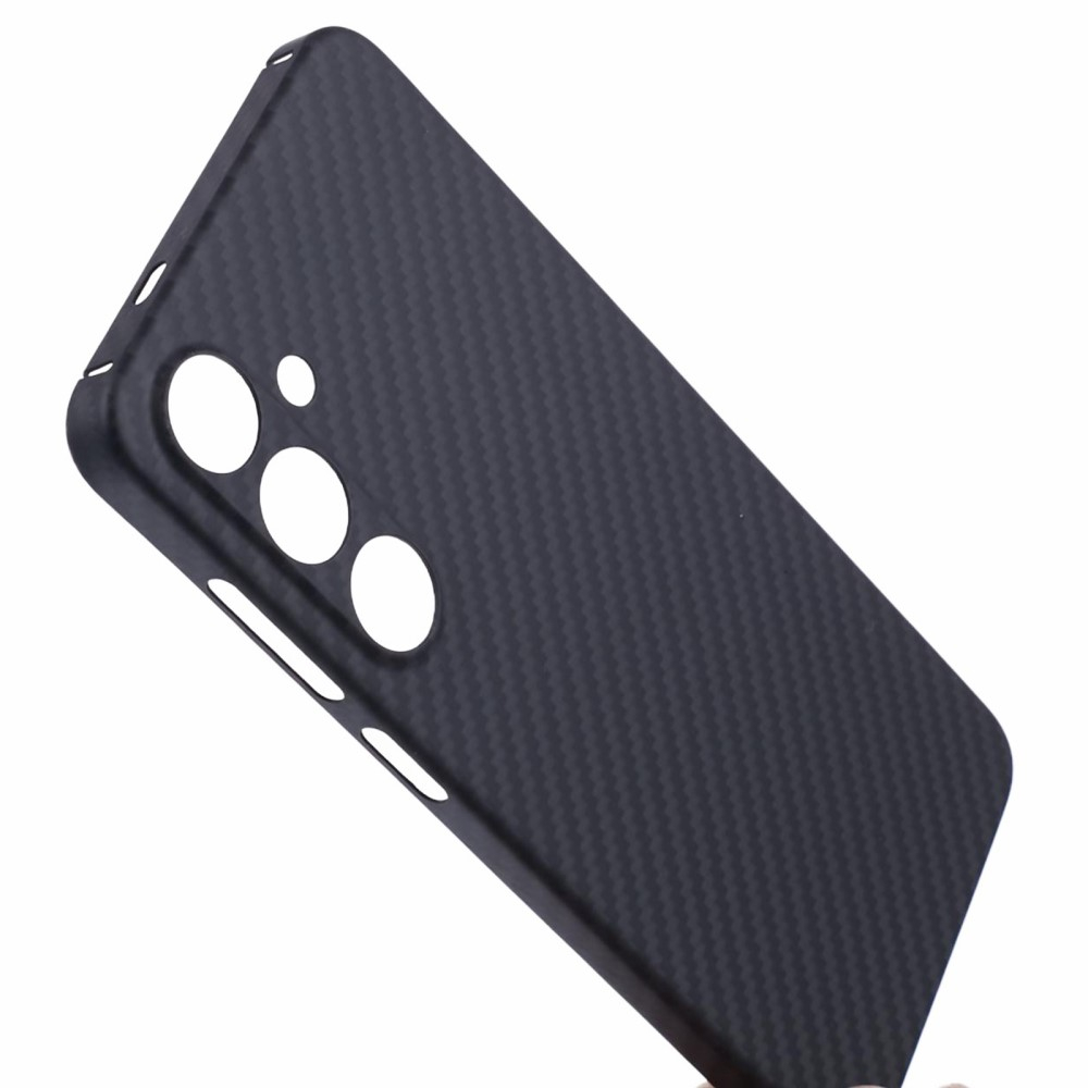 Samsung Galaxy S24  Plus Aramid Hardcase Hülle im Carbon Look - Schwarz / Grau