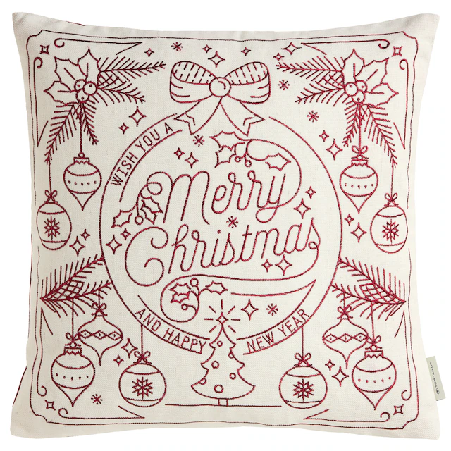 TOM TAILOR HOME Dekokissen »Christmas« bestickt