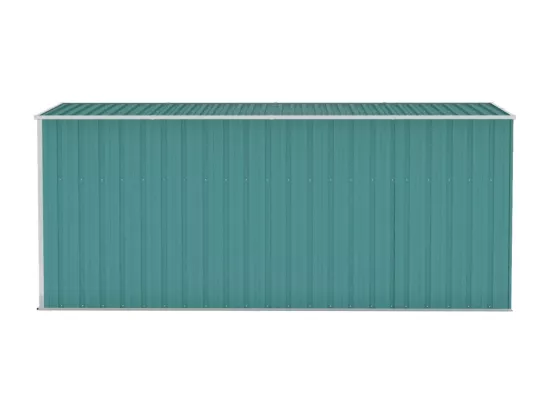 Abri de jardin mural Vert 118x382x178 Acier galvanisé