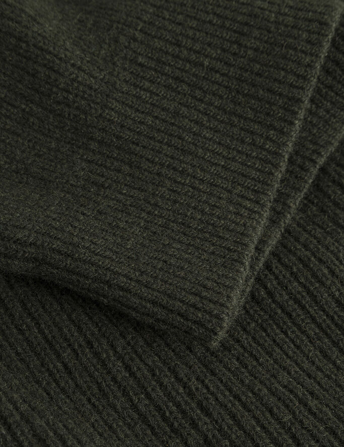 Forét MARSH RIB ZIP HIGH NECK Dark moss